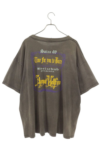 SAINT MICHAEL Hand Print Vintage T-Shirt Grey Size XXL