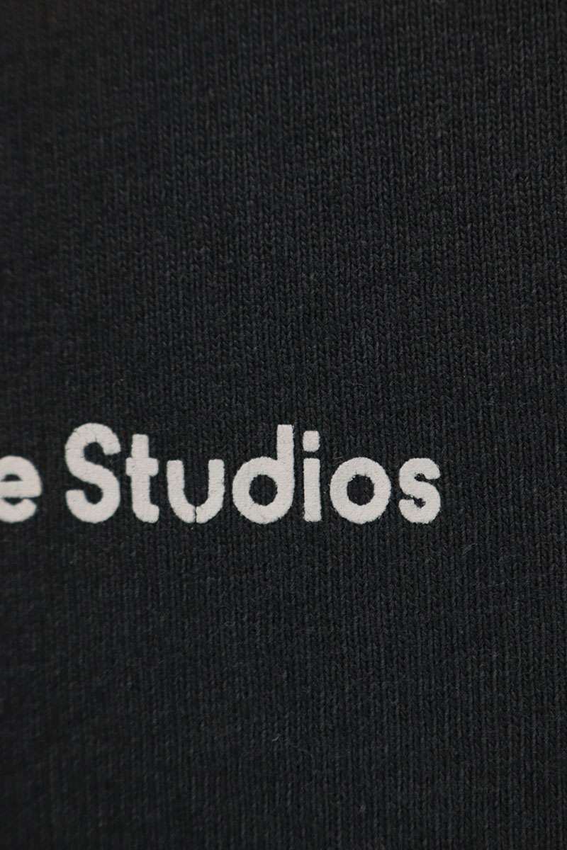 ACNE STUDIOS Logo Stamp Print T-Shirt Black Size S