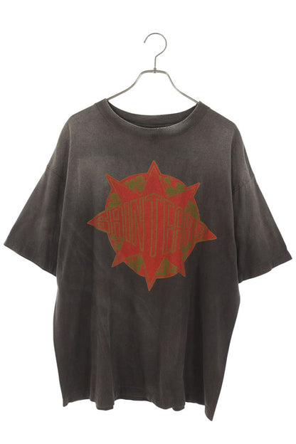 SAINT MICHAEL x DENIM TEARS Logo Print T-Shirt Grey Size L