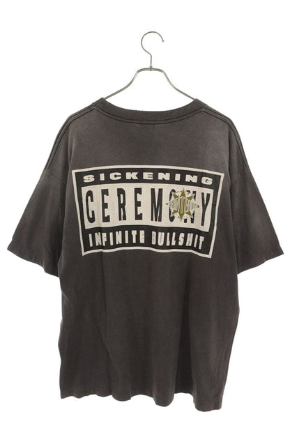SAINT MICHAEL x DENIM TEARS Logo Print T-Shirt Grey Size L
