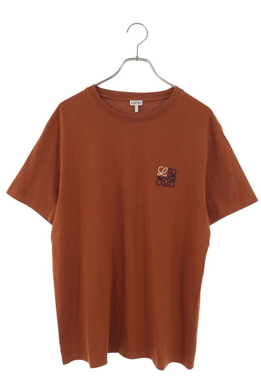 LOEWE Anagram Logo Embroidered T-Shirt Orange Size L