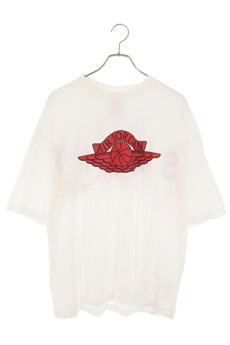 SAINT MICHAEL 26SS x JORDAN Logo Print White Red T-Shirt Size M