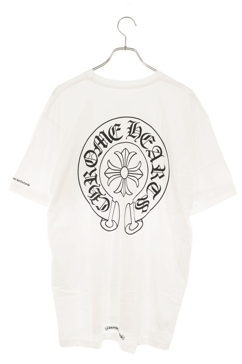 Chrome Hearts Back Horseshoe Print T-Shirt White Size XL
