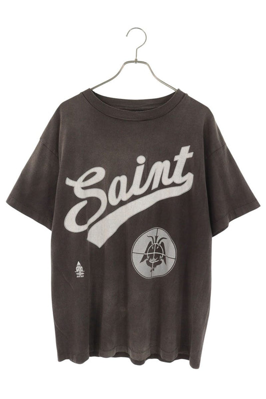 SAINT MICHAEL Enemy Print Vintage Tee Gray Size XL