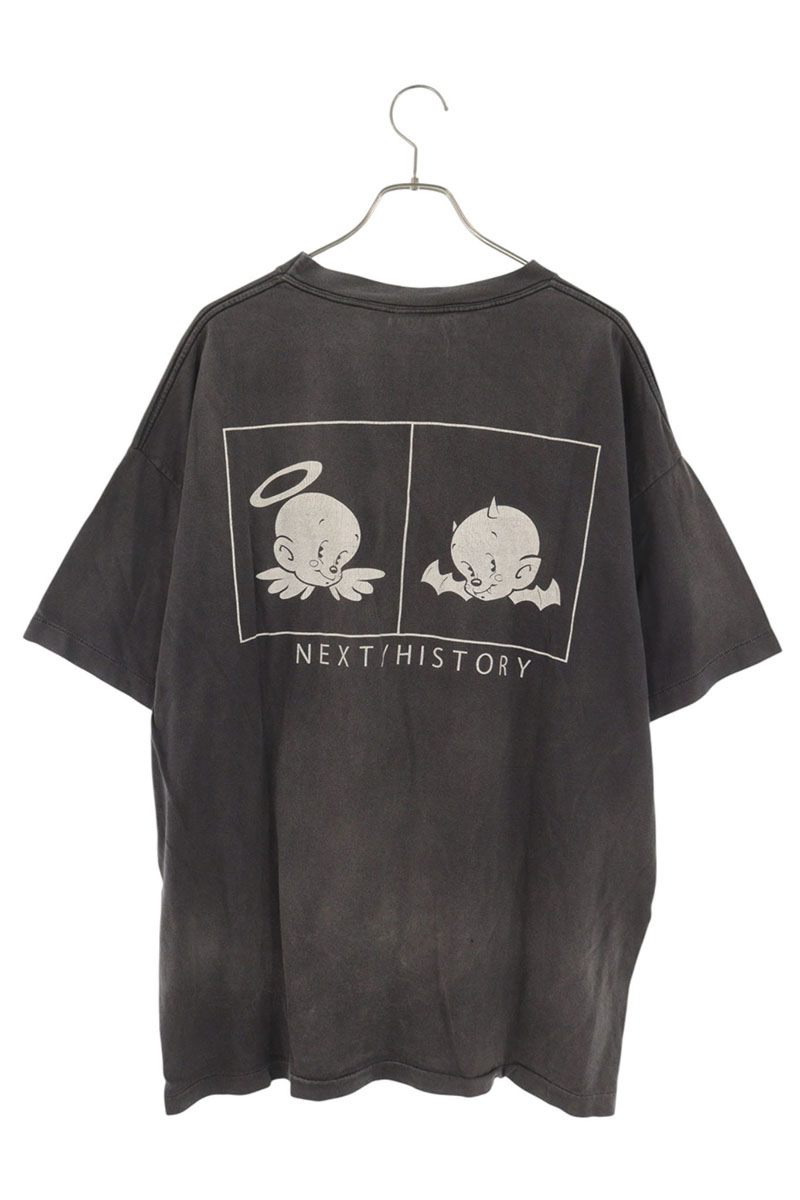SAINT MICHAEL HOLY Print Vintage Tee Gray Size XXL