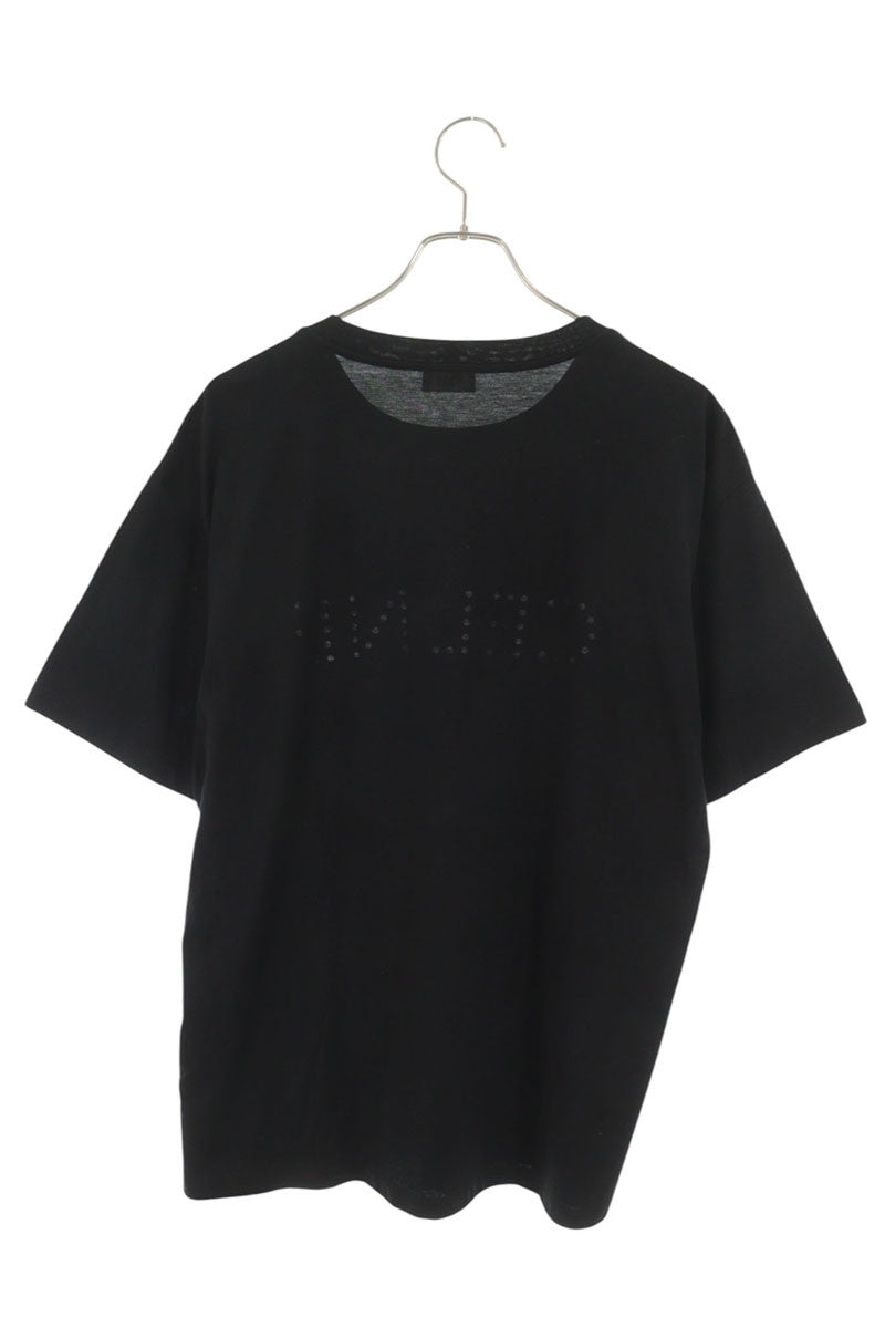 CELINE Loose Fit Logo Studded T-Shirt Black Size M