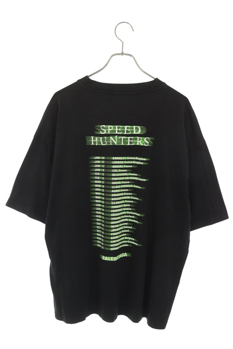 BALENCIAGA Speedhunters Print T-Shirt Black Size M