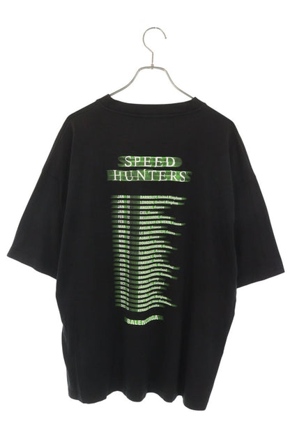 BALENCIAGA Speedhunters Print T-Shirt Black Size M