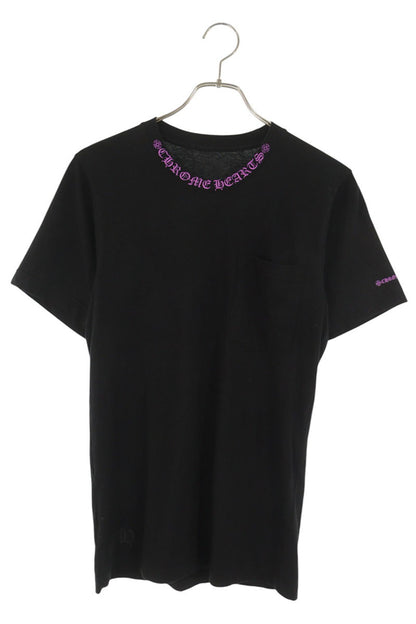 Chrome Hearts Neck Print T-Shirt Black/Purple Size S