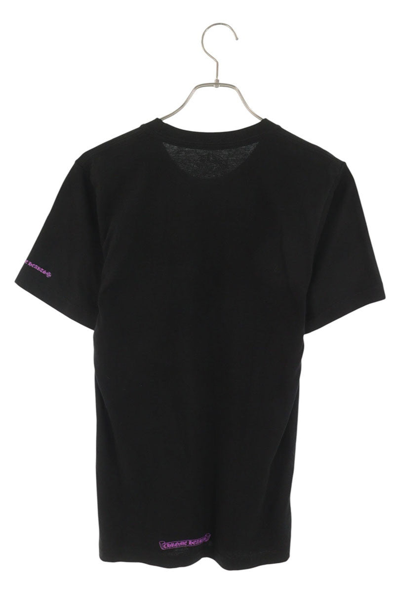 Chrome Hearts Neck Print T-Shirt Black/Purple Size S