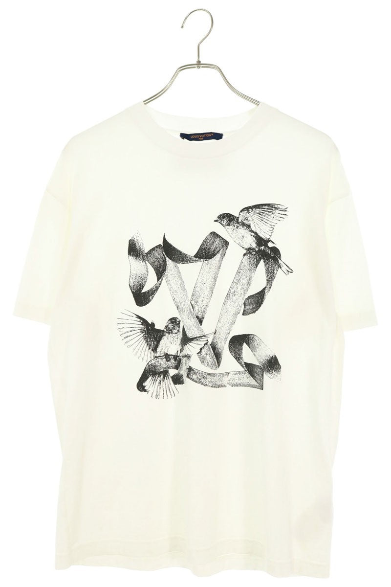 LOUISVUITTON LV Bird Print T-Shirt White Size M