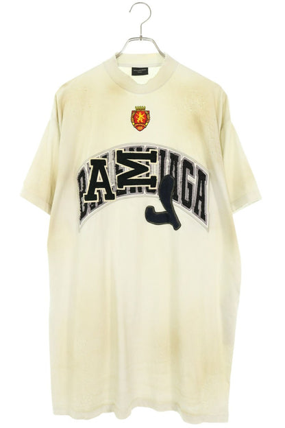 BALENCIAGA Distressed Dust Process T-Shirt White Size 1