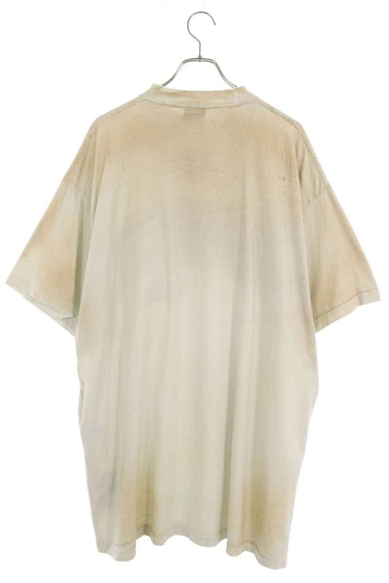 BALENCIAGA Distressed T-Shirt White Size 3