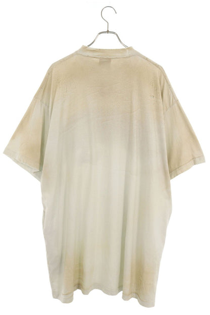 BALENCIAGA Distressed T-Shirt White Size 3