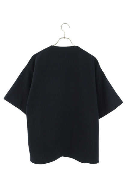 JILSANDER 26SS Zip Crewneck T-Shirt Dark Navy Size 50