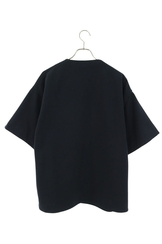 JILSANDER 26SS Zip Crewneck T-Shirt Dark Navy Size 50