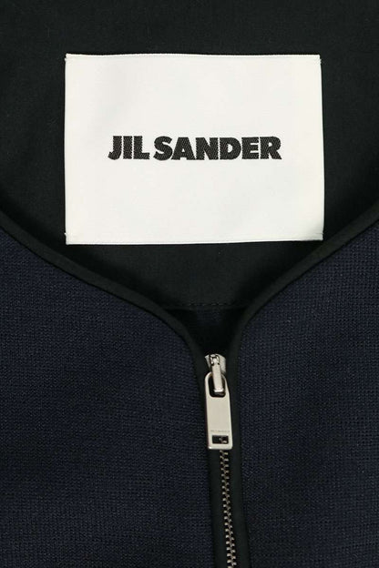 JILSANDER 26SS Zip Crewneck T-Shirt Dark Navy Size 50