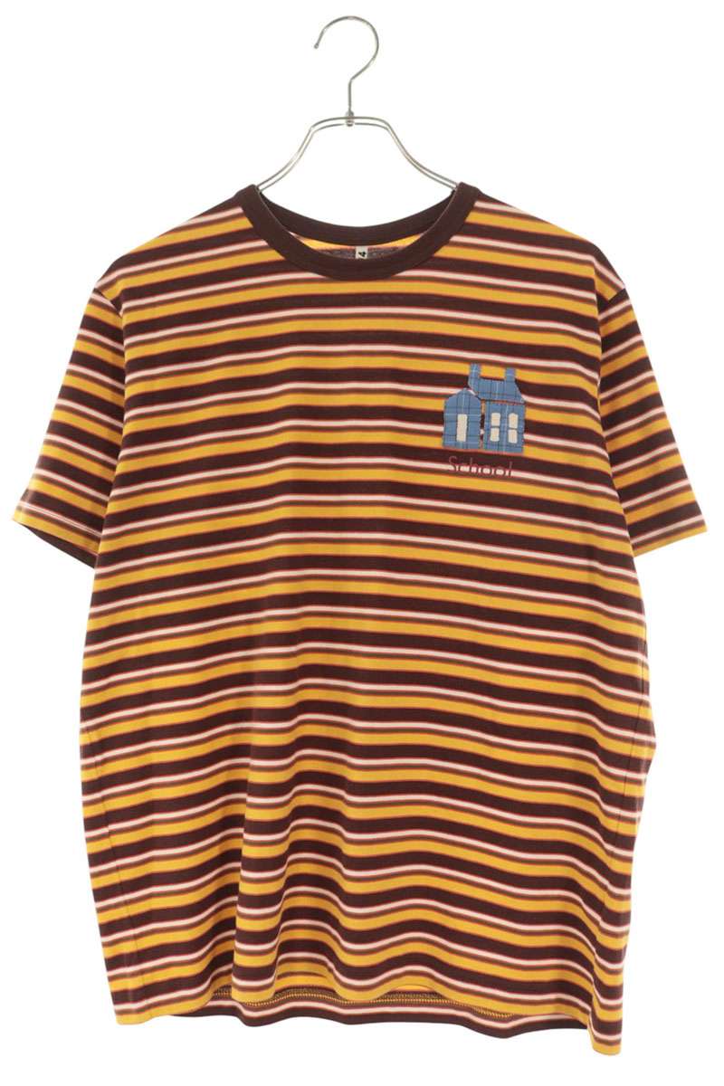 KHOKI 26SS Embroidered Stripe T-Shirt Size 2
