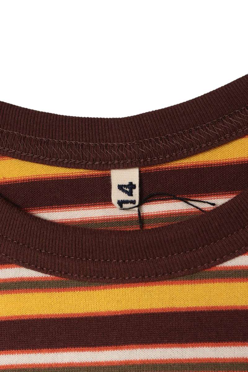 KHOKI 26SS Embroidered Stripe T-Shirt Size 2