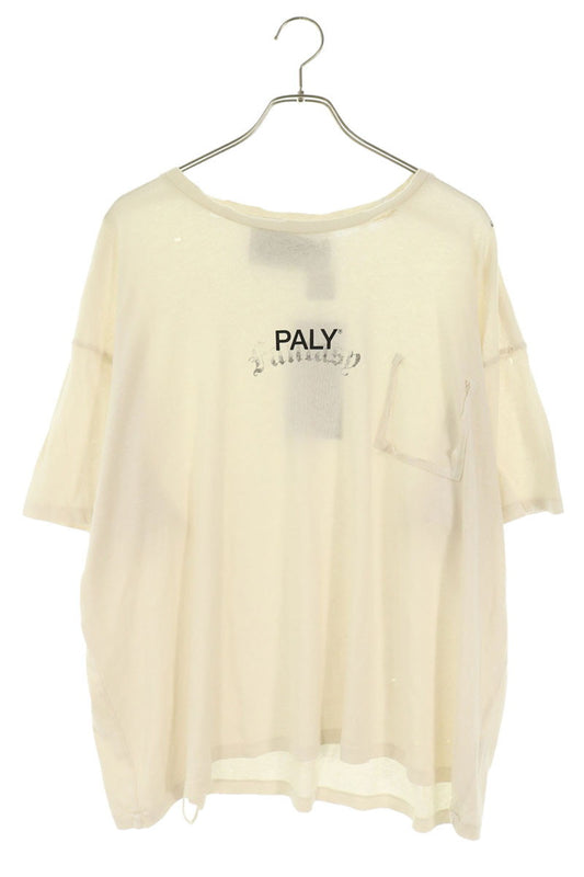 Paly Hollywood Core Logo Distressed T-Shirt White Size XL