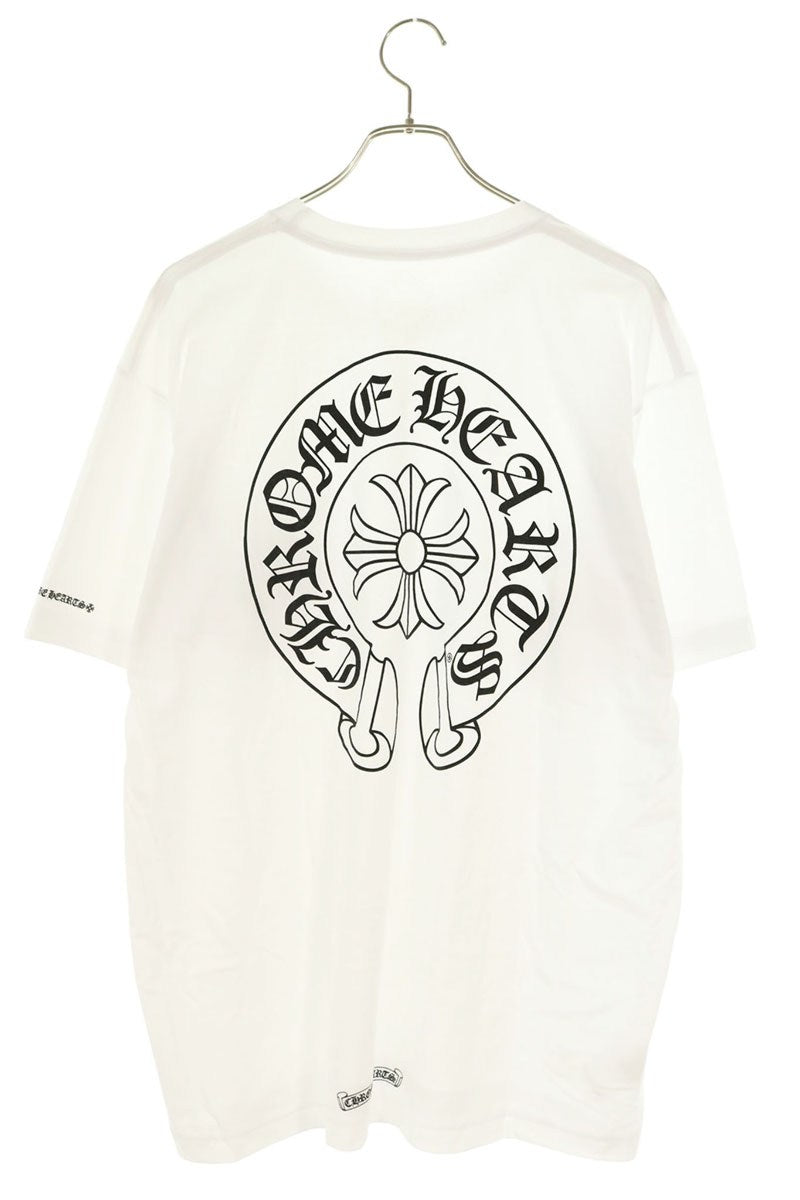Chrome Hearts Back Horseshoe Print T-Shirt White Size XL