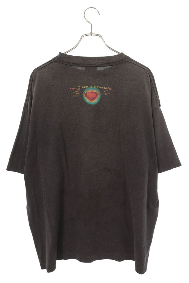 SAINT MICHAEL 26SS Heart Print Vintage T-Shirt Black Size XL