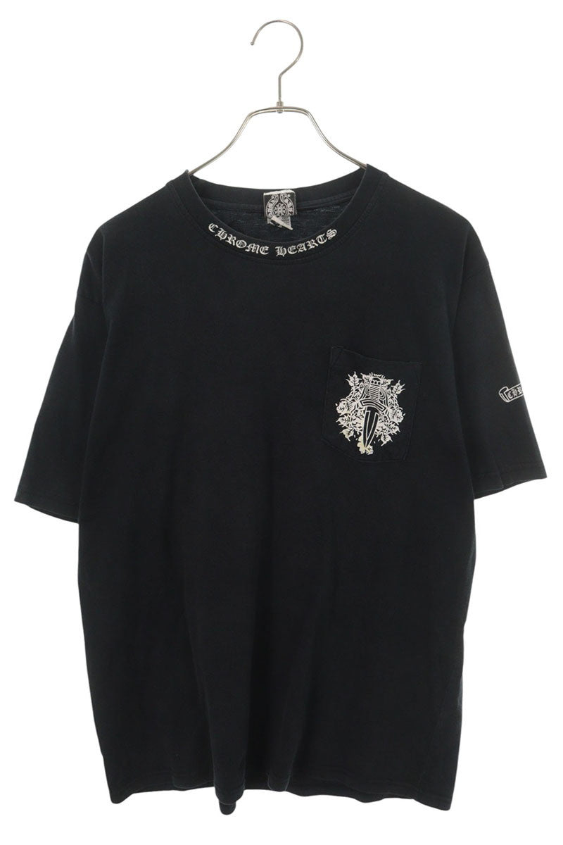 Chrome Hearts Vine Dagger Pocket T-Shirt Black Size M