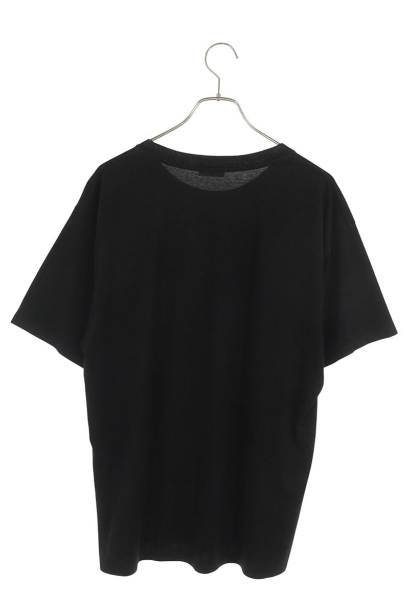 CELINE Rhinestone Logo Print T-Shirt Black Size L