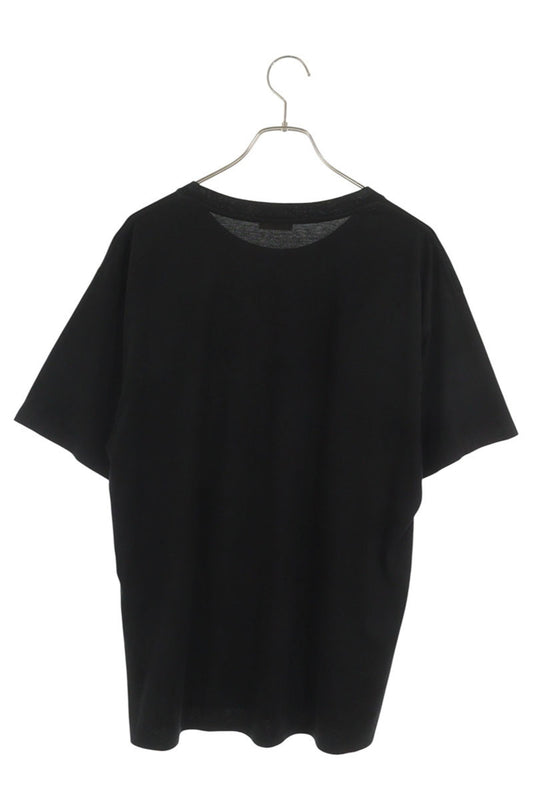 CELINE Rhinestone Logo Print T-Shirt Black Size L