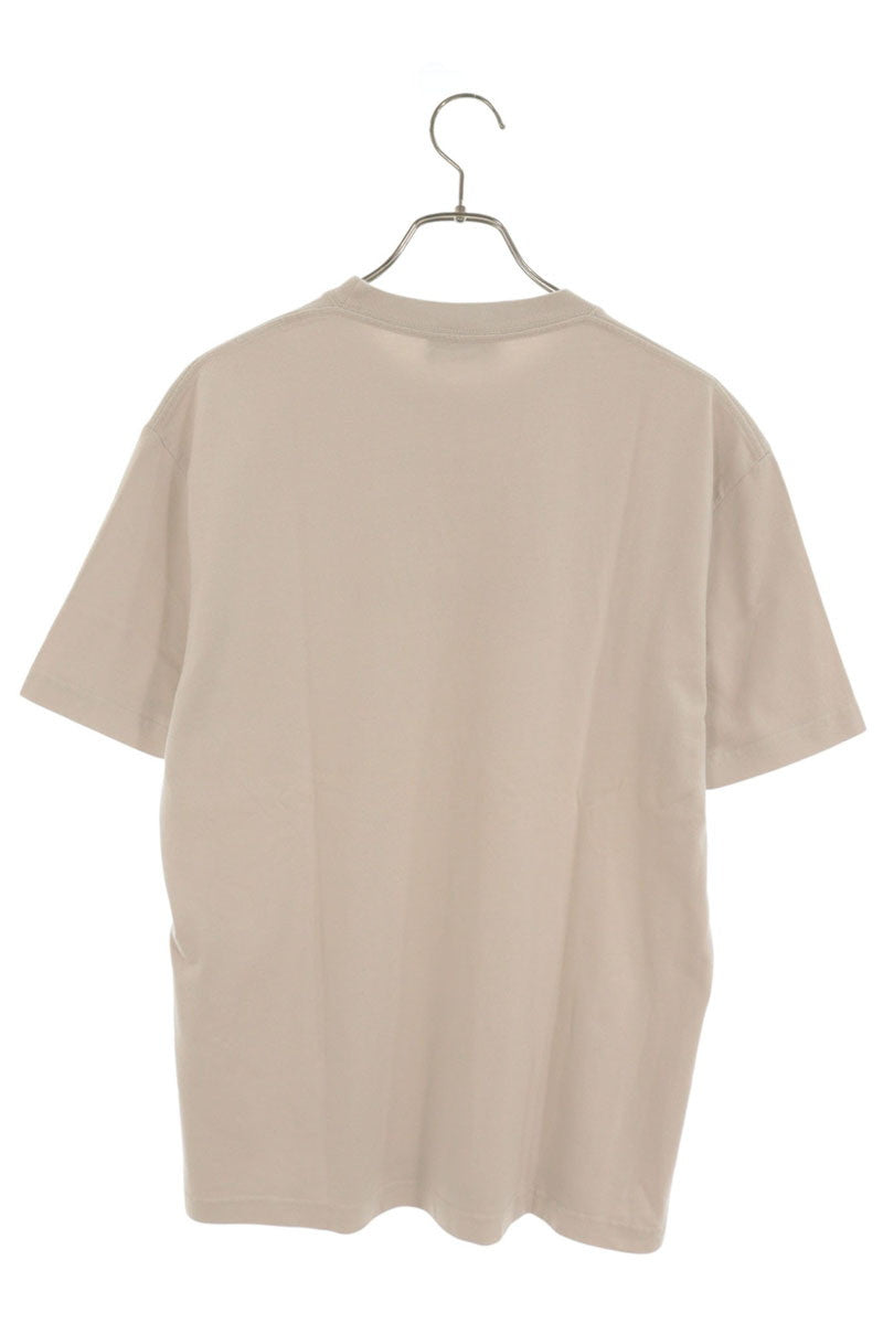 BALENCIAGA Front Logo Medium Fit T-Shirt Beige Size XS