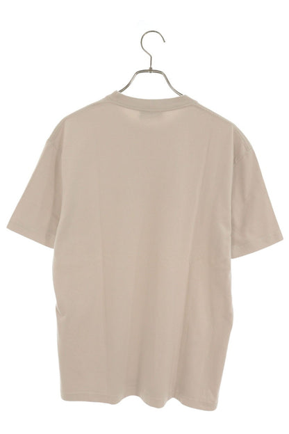 BALENCIAGA Front Logo Medium Fit T-Shirt Beige Size XS