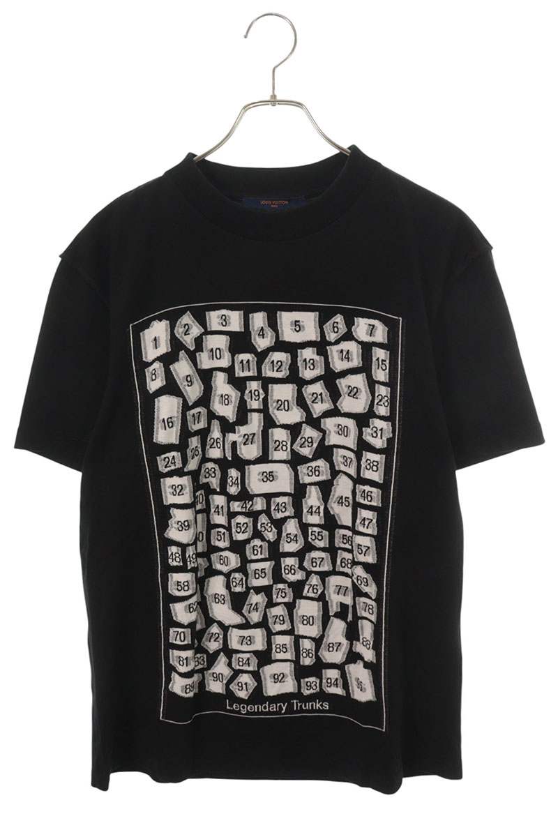 LOUISVUITTON 22AW Trunk Knit T-Shirt Black White Size M