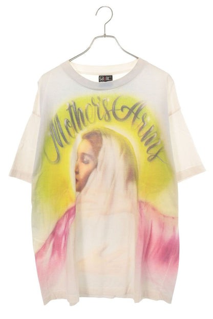SAINT MICHAEL Maria Spray Print T-Shirt White Size XL