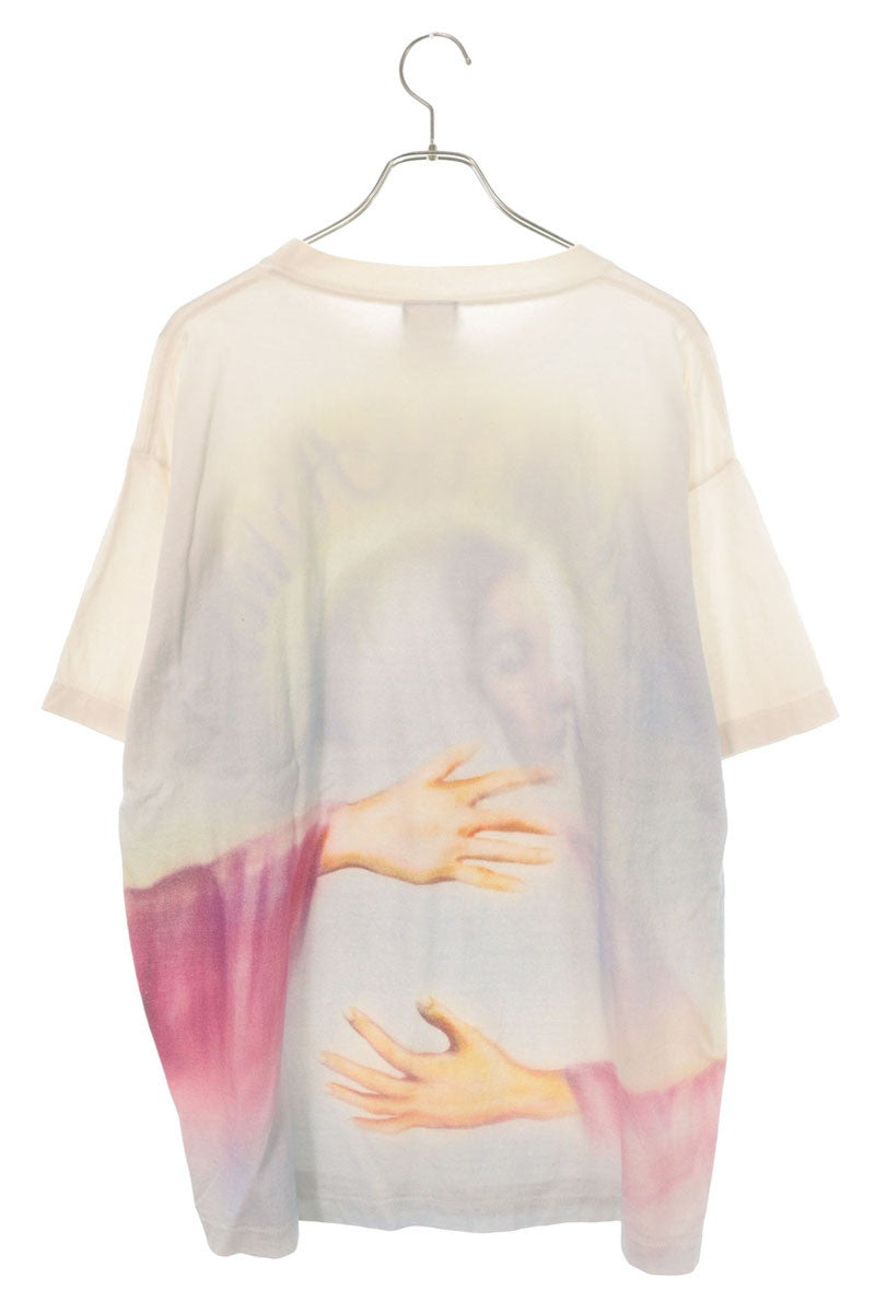SAINT MICHAEL Maria Spray Print T-Shirt White Size XL