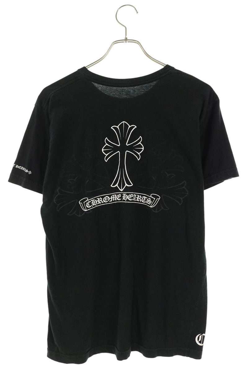 Chrome Hearts Back CH Cross Print T-Shirt Black Size M