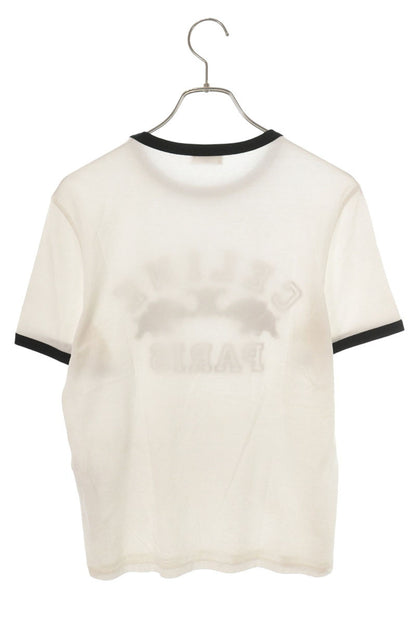 CELINE 25AW Logo Animal Ringer T-Shirt White Black Size XS