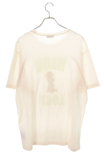 DIOR Bobby Logo Distressed T-Shirt White Green Size L
