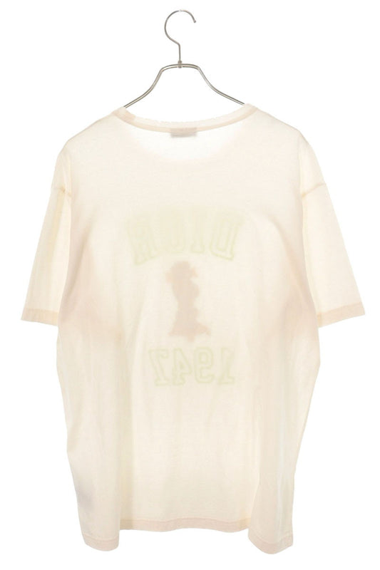 DIOR Bobby Logo Distressed T-Shirt White Green Size L