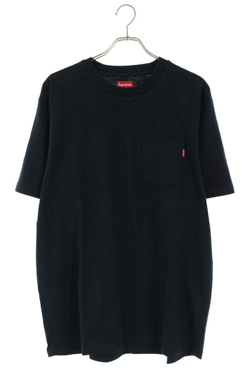 SUPREME S S Pocket Cotton T-Shirt Navy Size XL