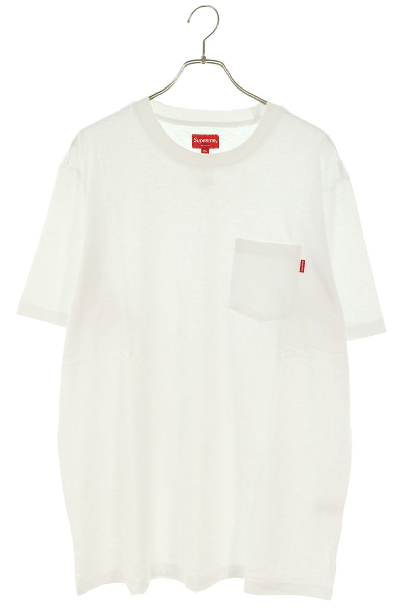 SUPREME S S Pocket Cotton T-Shirt White Size XL
