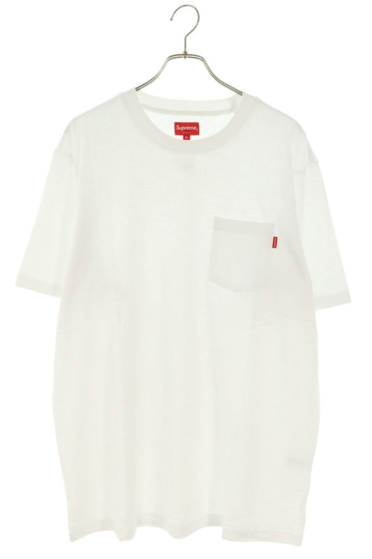 SUPREME S S Pocket Cotton T-Shirt White Size XL