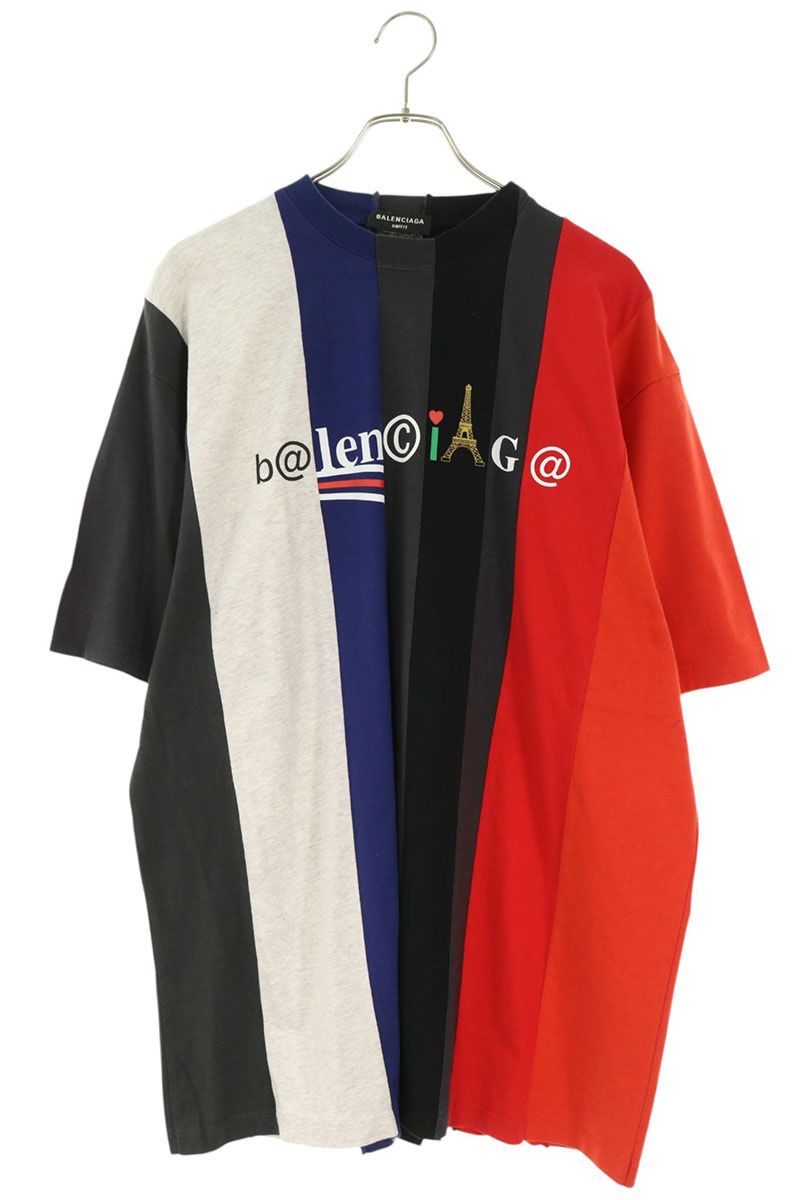 BALENCIAGA Deconstructed Logo T-Shirt Size XS