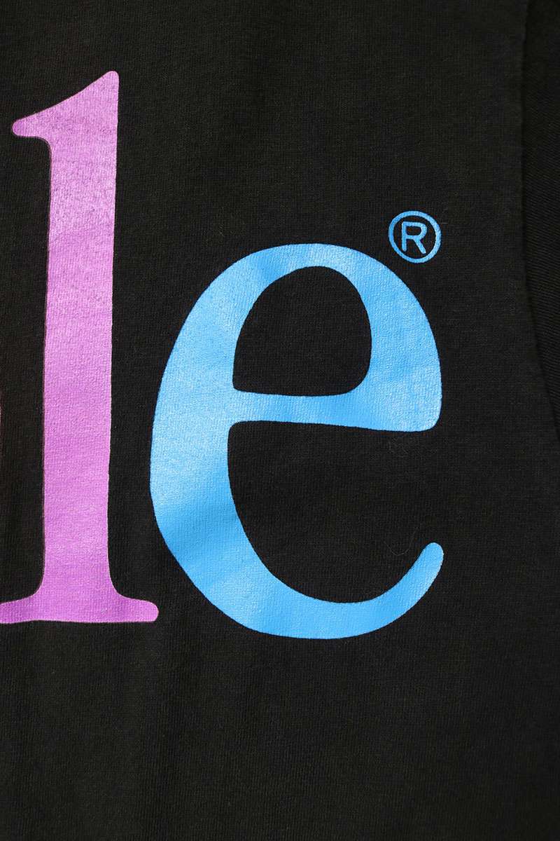 VINTAGE Apple ONEITA Tag Print T-Shirt Black Multi Size L