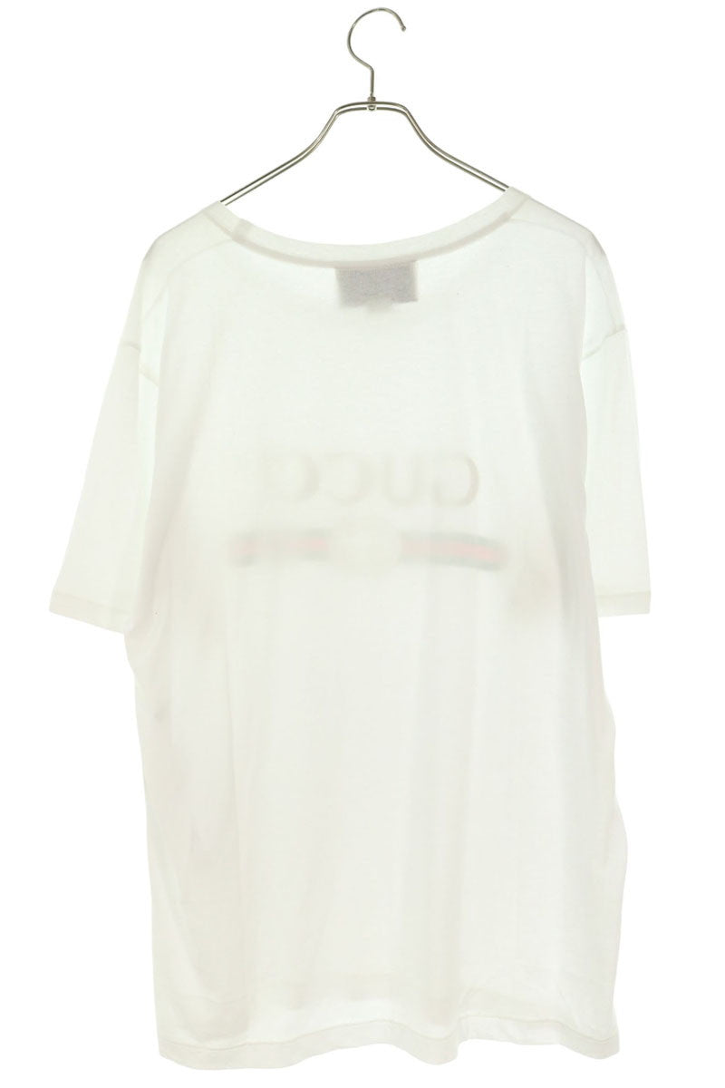 GUCCI White Logo Print T-Shirt Size XL