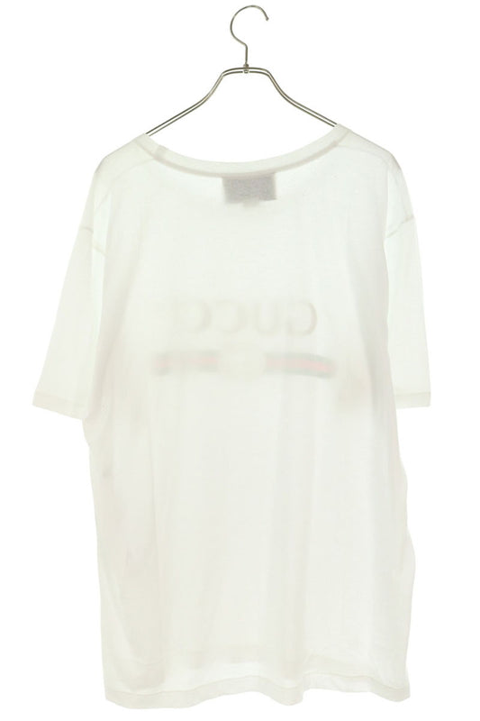 GUCCI White Logo Print T-Shirt Size XL