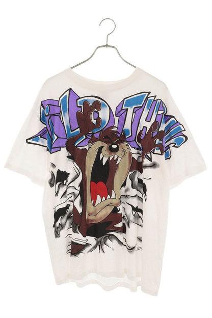 VINTAGE LOONEY TUNES Tasmanian Devil T-Shirt White Size XL