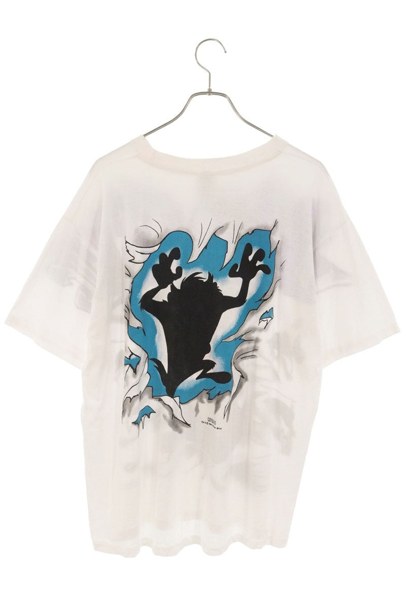 VINTAGE LOONEY TUNES Tasmanian Devil T-Shirt White Size XL