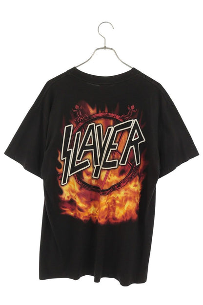 VINTAGE SLAYER Band Print Winterland Black Green T-Shirt Size L