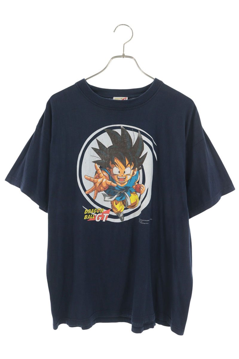 VINTAGE Dragon Ball GT Goku Print T-Shirt Navy Size L
