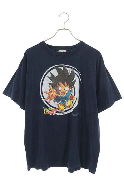 VINTAGE Dragon Ball GT Goku Print T-Shirt Navy Size L